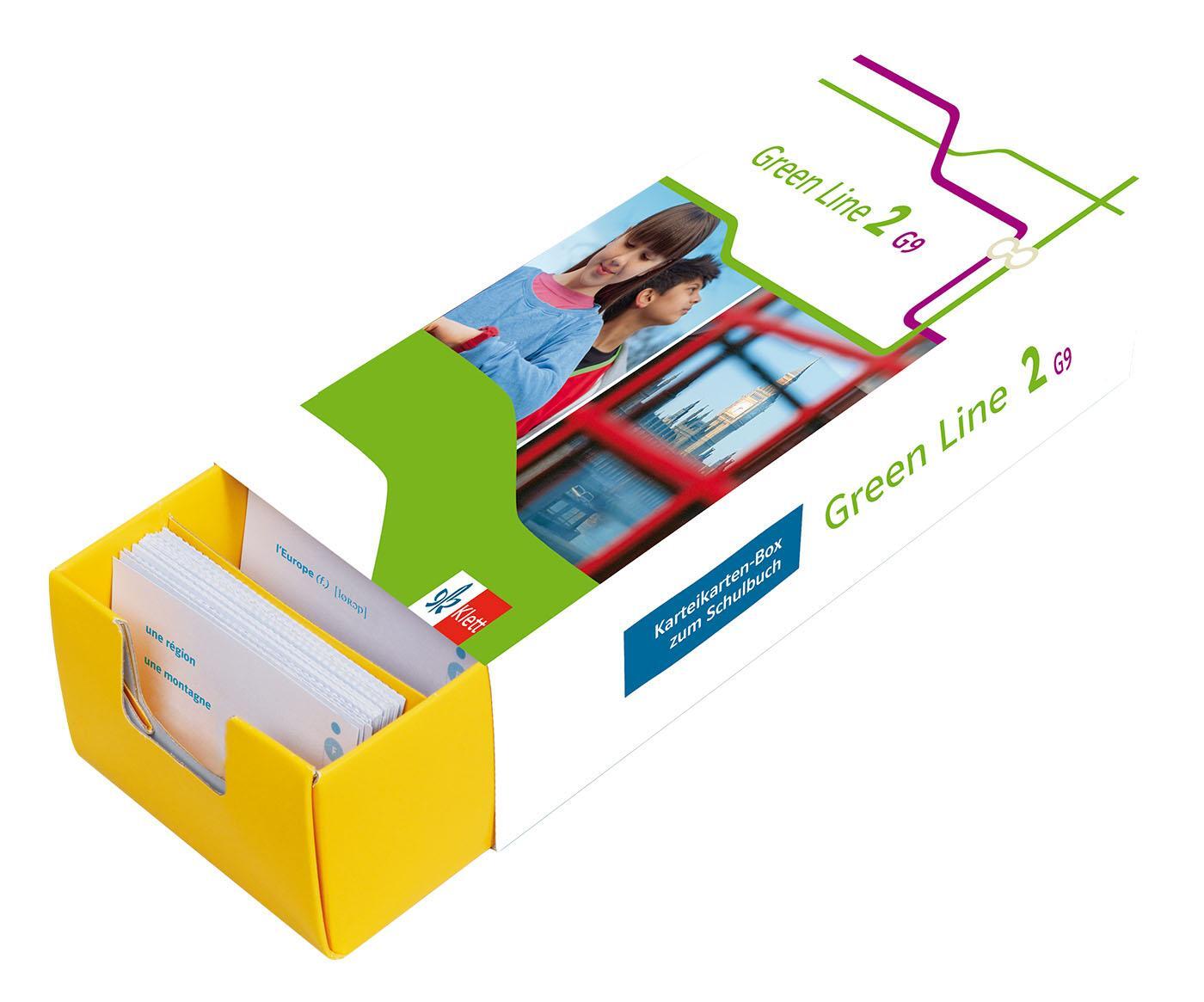 Cover: 9783129240410 | Green Line 2. Vokabel-Lernbox (G9) | Karteikarten-Box zum Schulbuch