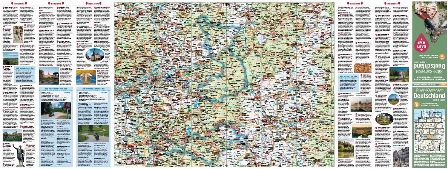 Bild: 9783955046972 | KUNTH EASY MAP Biker-Kartenset Deutschland 1:300.000 | (Land-)Karte