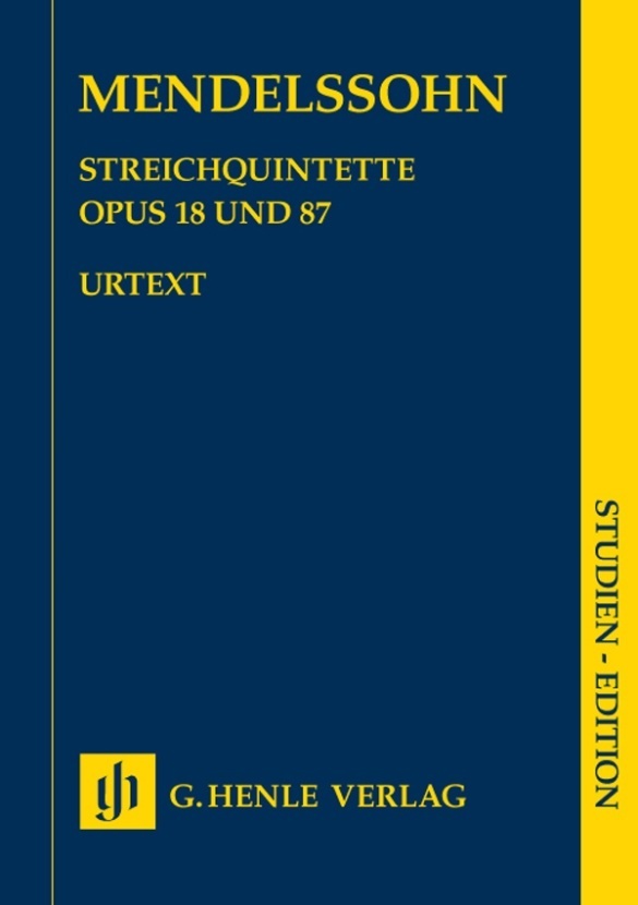 Cover: 9790201899084 | Felix Mendelssohn Bartholdy - Streichquintette op. 18 und 87 | Buch