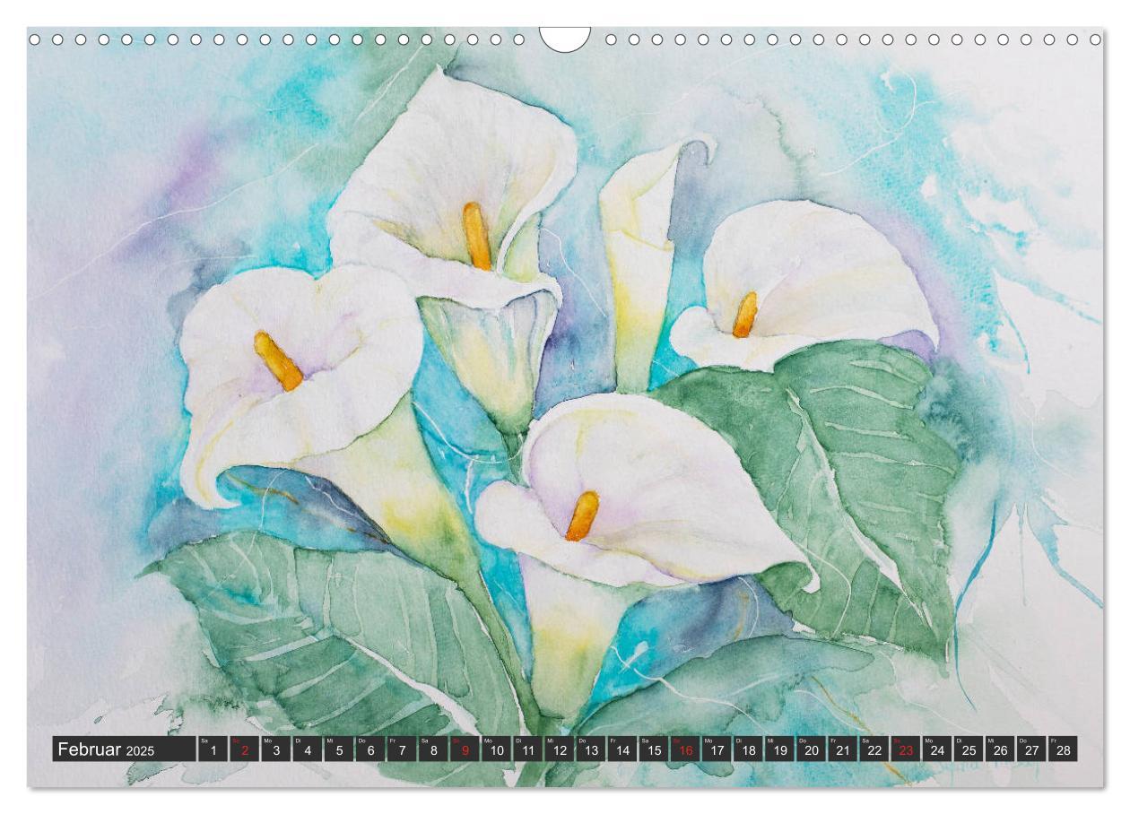 Bild: 9783435312368 | Blumenbilder in Aquarell (Wandkalender 2025 DIN A3 quer), CALVENDO...