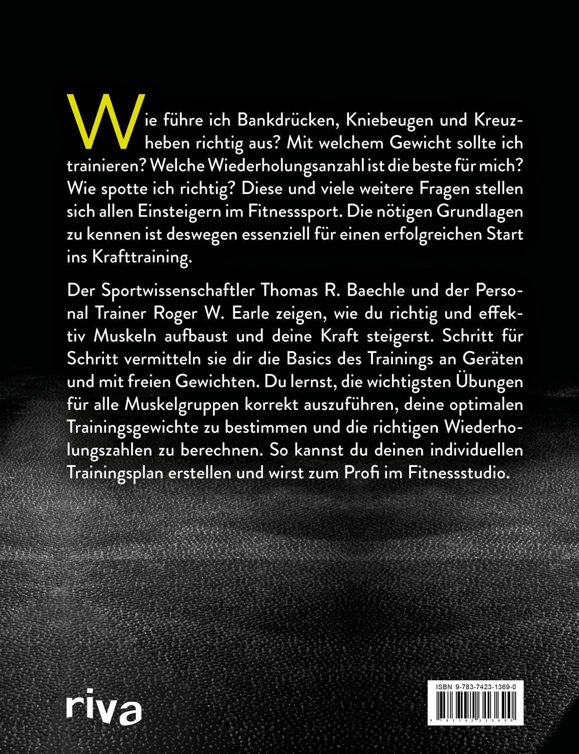 Rückseite: 9783742313690 | Krafttraining - Das Handbuch für Einsteiger | Baechle (u. a.) | Buch