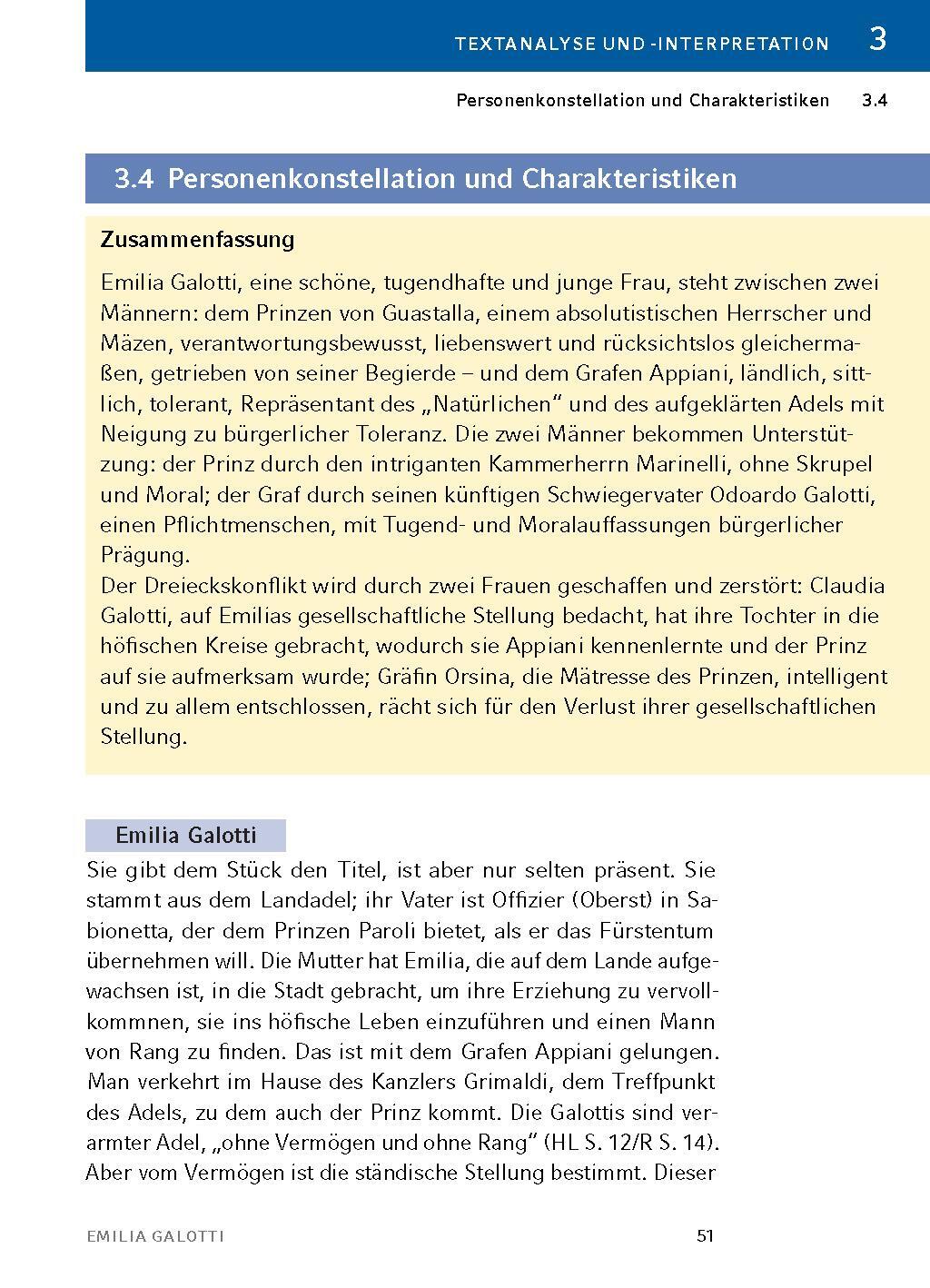 Bild: 9783804420700 | Emilia Galotti - Textanalyse und Interpretation | Lessing | Buch