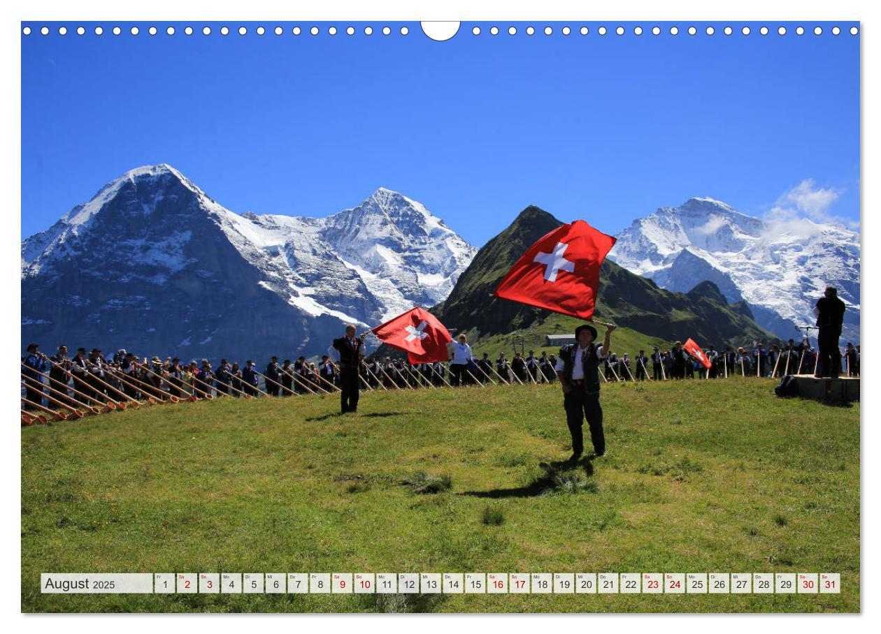 Bild: 9783435350490 | Bergblicke der Schweiz (Wandkalender 2025 DIN A3 quer), CALVENDO...