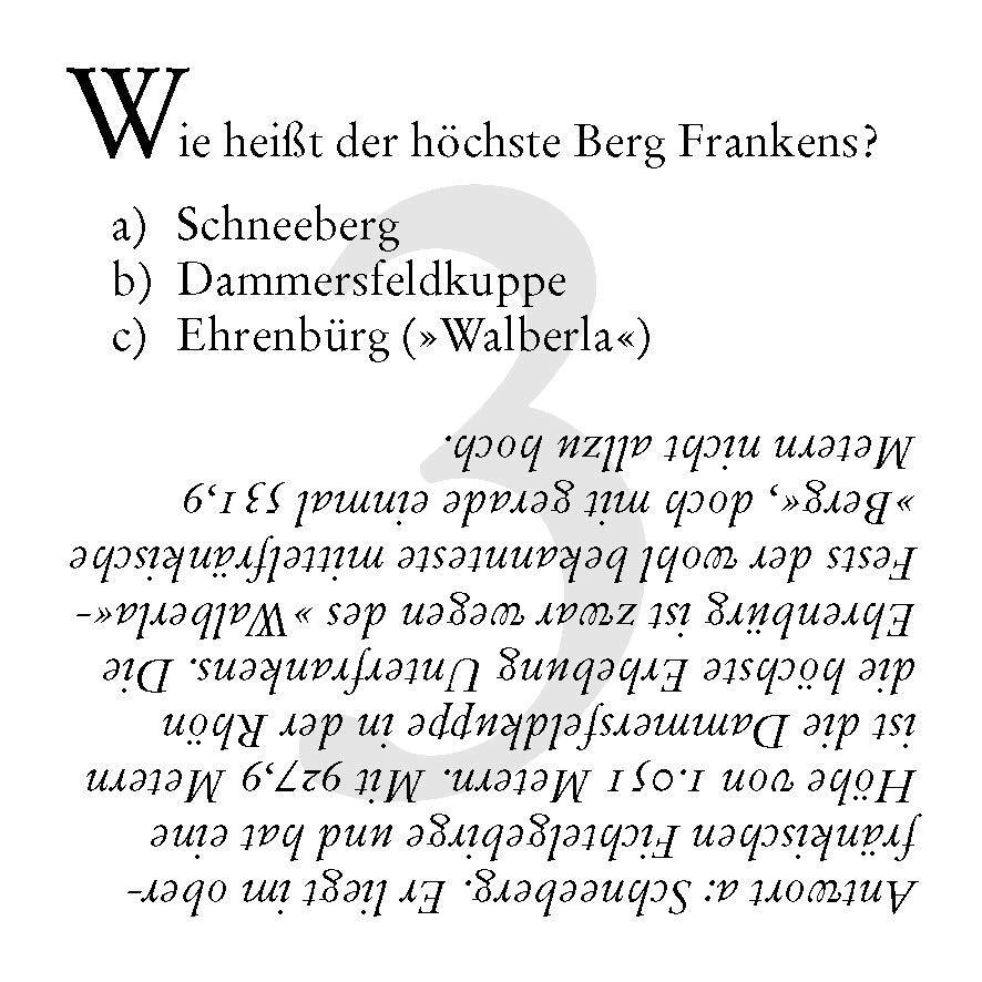 Bild: 9783899783919 | Franken-Quiz | 100 Fragen und Antworten | Matthias Kröner | Buch