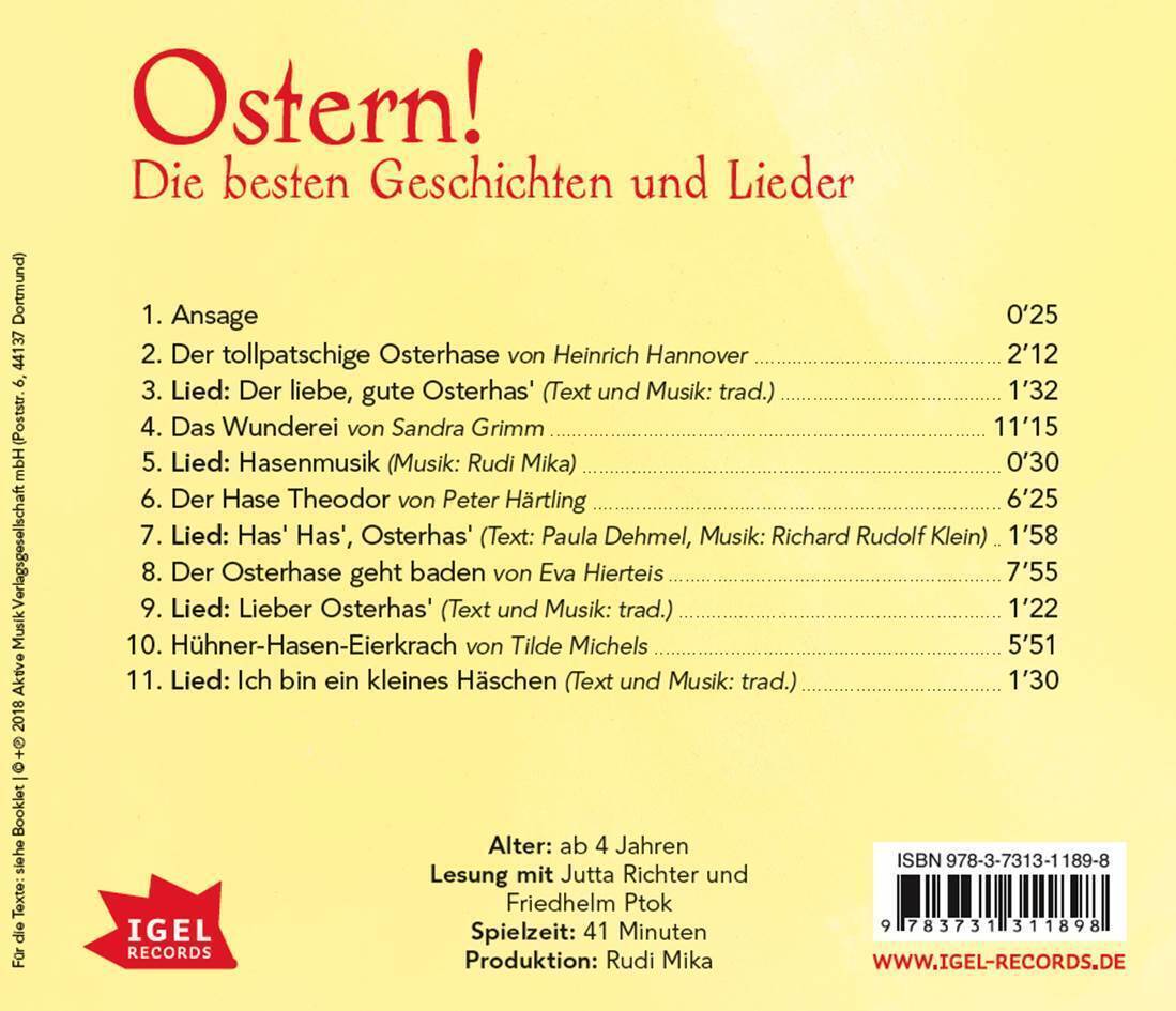 Bild: 9783731311898 | Ostern! Die besten Geschichten und Lieder, 1 Audio-CD | Grimm (u. a.)