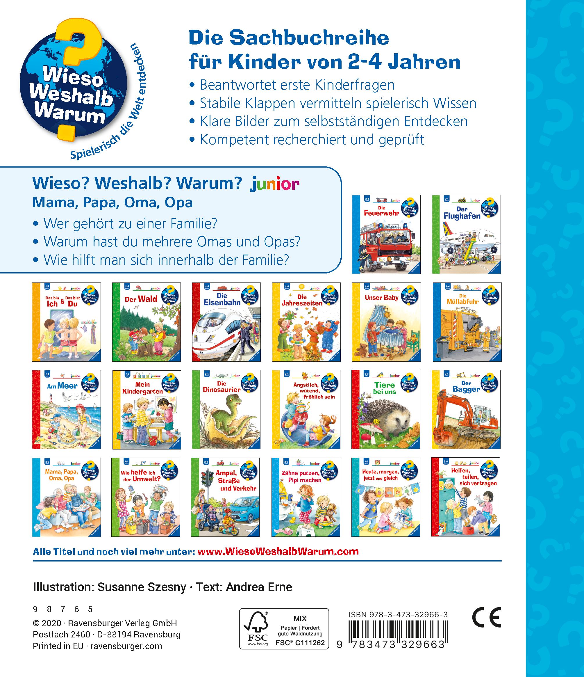 Rückseite: 9783473329663 | Wieso? Weshalb? Warum? junior, Band 39: Mama, Papa, Oma, Opa | Erne