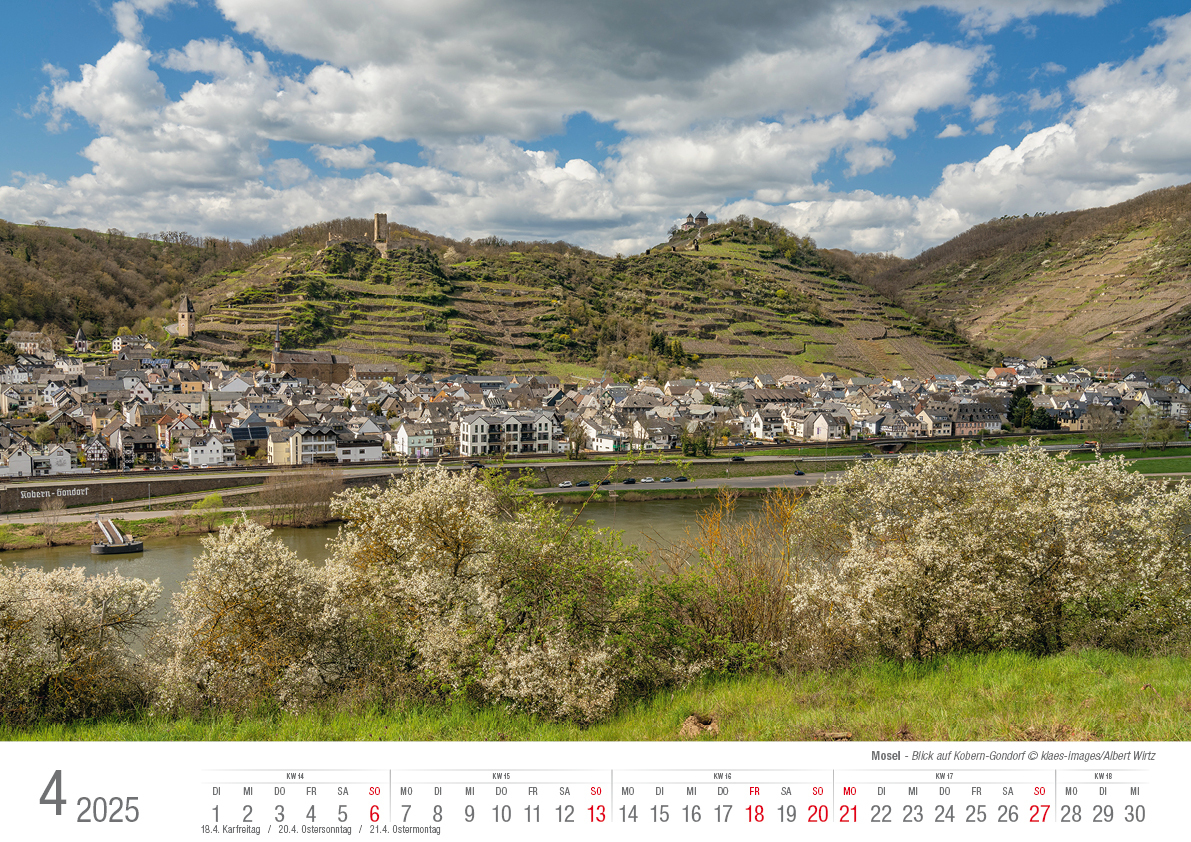 Bild: 9783965352179 | Die Mosel von Trier bis Koblenz 2025 Bildkalender A3 Spiralbindung