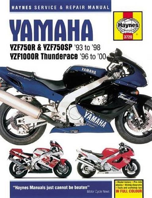Cover: 9781785213090 | Yamaha YZF750R &amp; YZF1000R Thunderace (93 - 00) Haynes Repair Manual