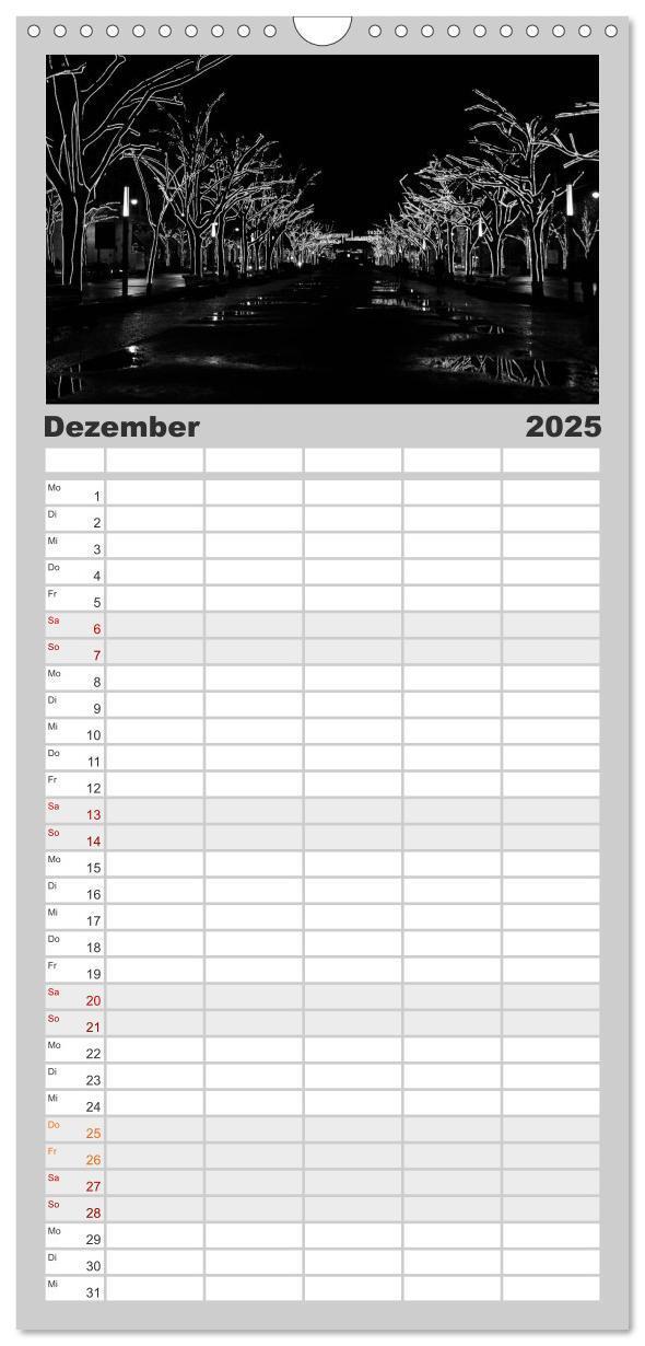 Bild: 9783457122341 | Familienplaner 2025 - BLACK 'N WHITE mit 5 Spalten (Wandkalender,...