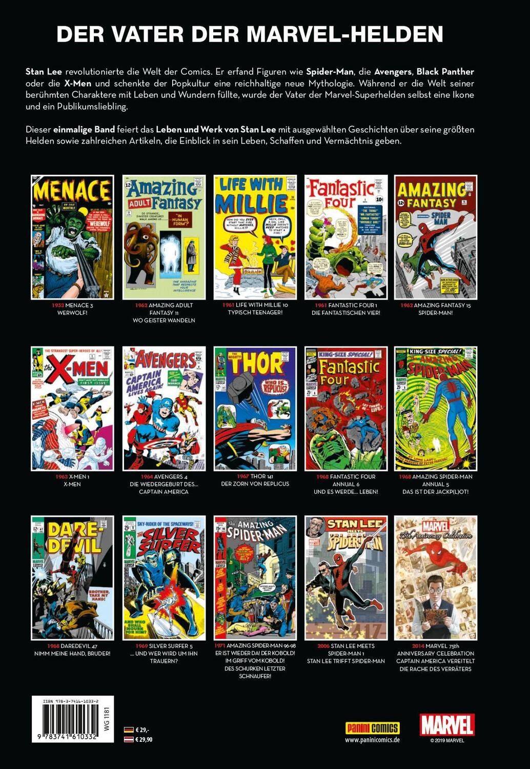Rückseite: 9783741610332 | Stan Lee Anthologie | Helden, Götter und Mutanten | Stan Lee (u. a.)