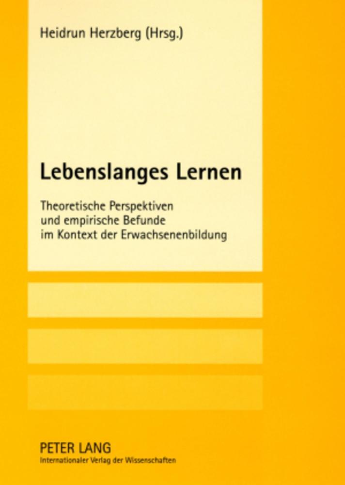 Cover: 9783631559826 | Lebenslanges Lernen | Heidrun Herzberg | Taschenbuch | Paperback