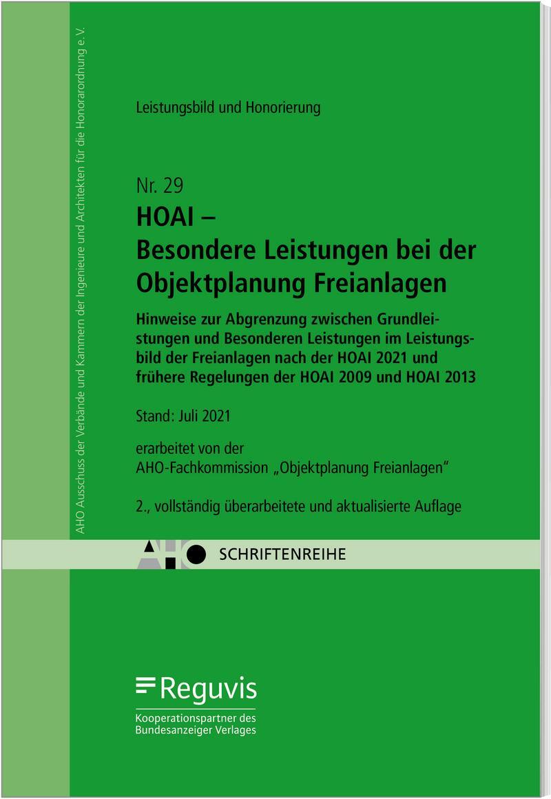 Cover: 9783846213322 | HOAI - Besondere Leistungen bei der Objektplanung Freianlagen | V.