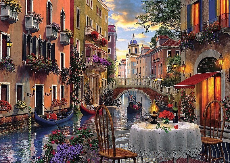 Bild: 5900511650037 | Romantisches Abendessen in Venedig (Puzzle) | Italien | Spiel | 2020