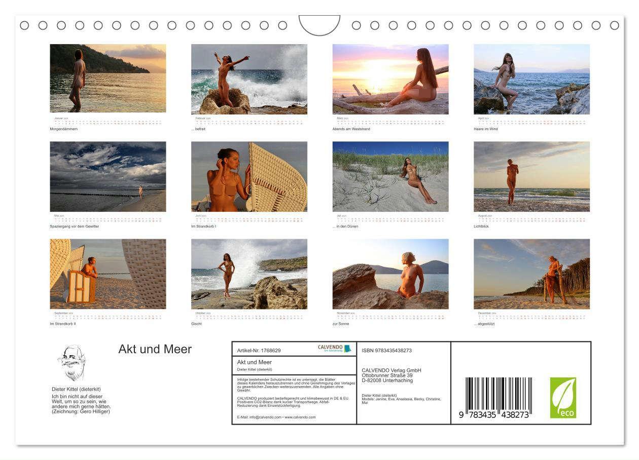 Bild: 9783435438273 | Akt und Meer (Wandkalender 2025 DIN A4 quer), CALVENDO Monatskalender