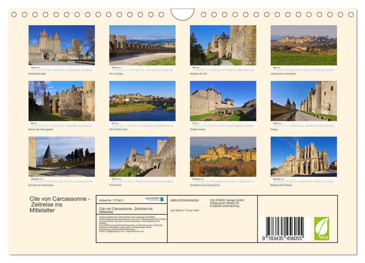 Bild: 9783435456055 | Cite von Carcassonne - Zeitreise ins Mittelalter (Wandkalender 2025...