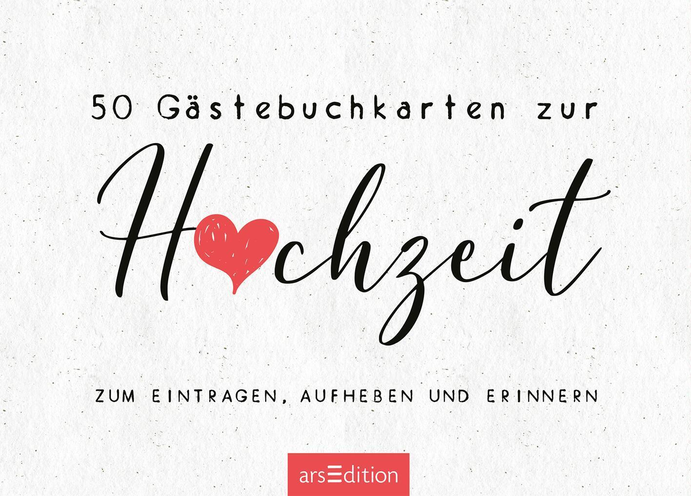 Bild: 4014489133391 | 50 Gästebuchkarten zur Hochzeit | Zum Eintragen, Aufheben und Erinnern