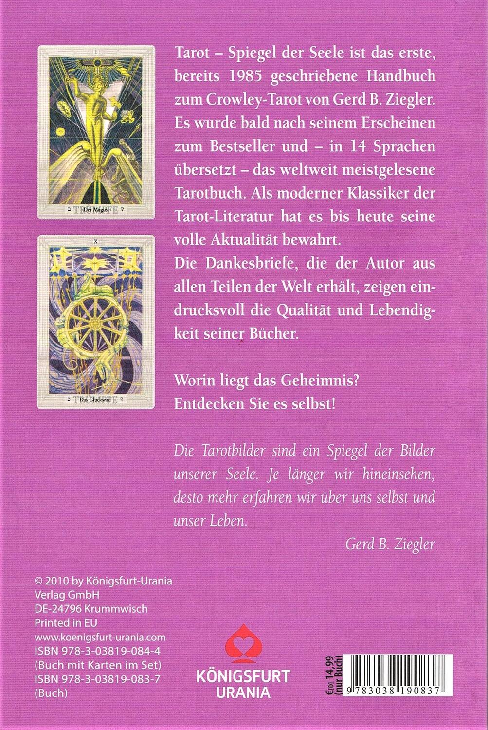 Rückseite: 9783038190837 | Tarot. Spiegel der Seele | Handbuch zum Aleister Crowley THOTH TAROT