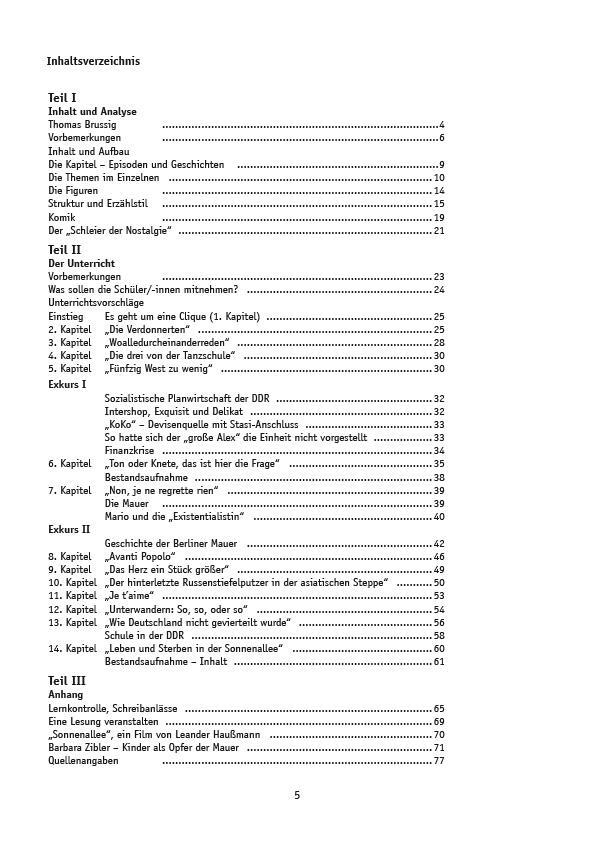 Bild: 9783963230196 | Am kürzeren Ende der Sonnenallee | Lehrerheft | Thomas Brussig (u. a.)