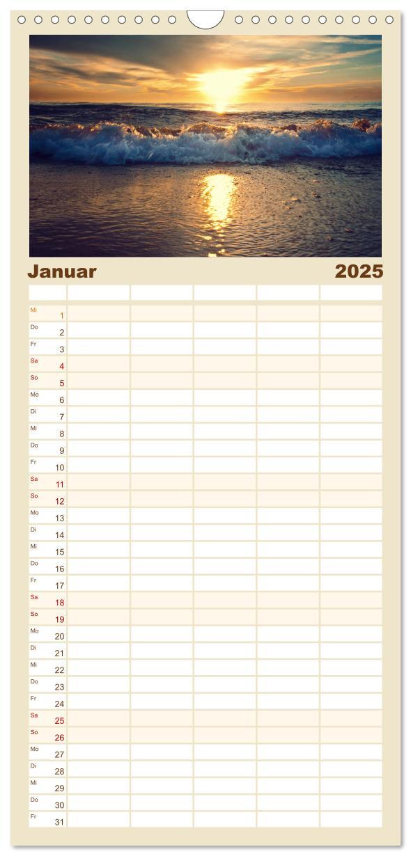 Bild: 9783457114490 | Familienplaner 2025 - Meine Ostsee mit 5 Spalten (Wandkalender, 21...