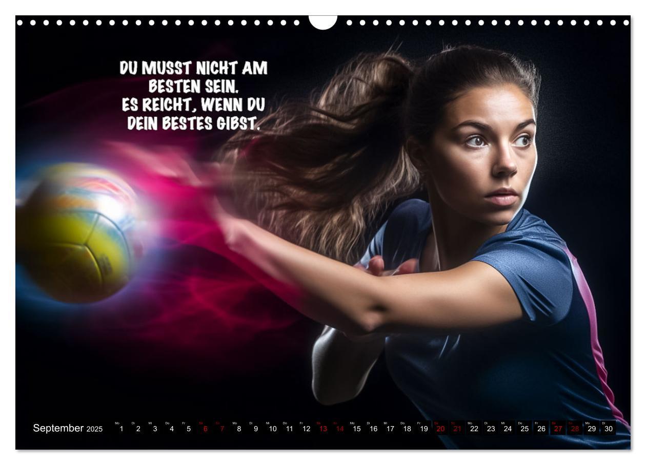 Bild: 9783383904622 | Motivation und Handball (Wandkalender 2025 DIN A3 quer), CALVENDO...