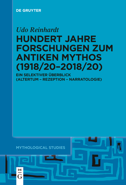 Cover: 9783110786347 | Hundert Jahre Forschungen zum antiken Mythos (1918/20-2018/20) | Buch