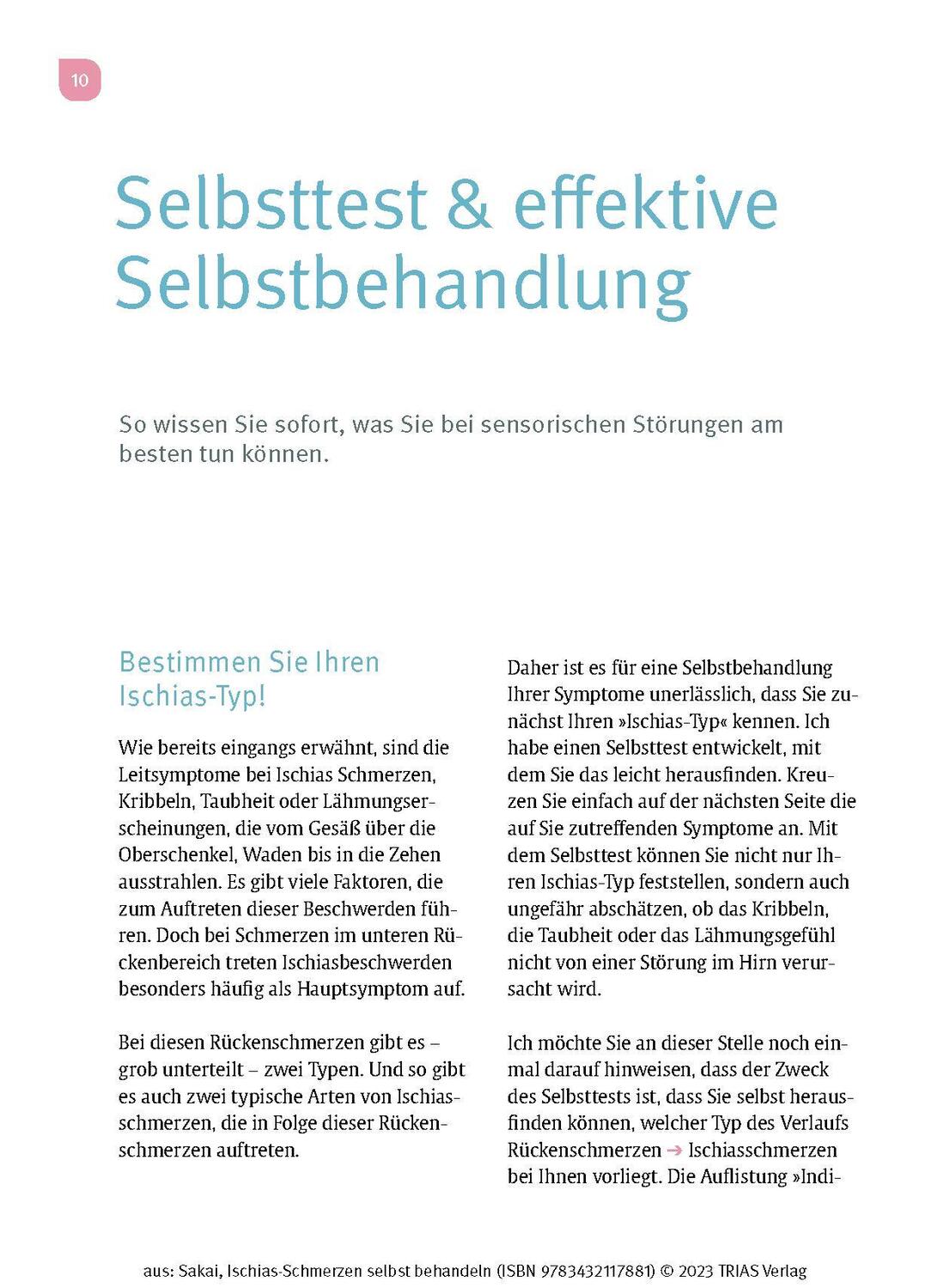 Bild: 9783432117881 | Ischias-Schmerzen selbst behandeln | Shintaro Sakai | Taschenbuch