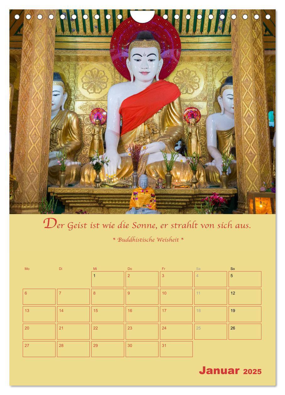 Bild: 9783435928484 | BUDDHA IN GOLD - Mit buddhistischen Sprüchen (Wandkalender 2025 DIN...