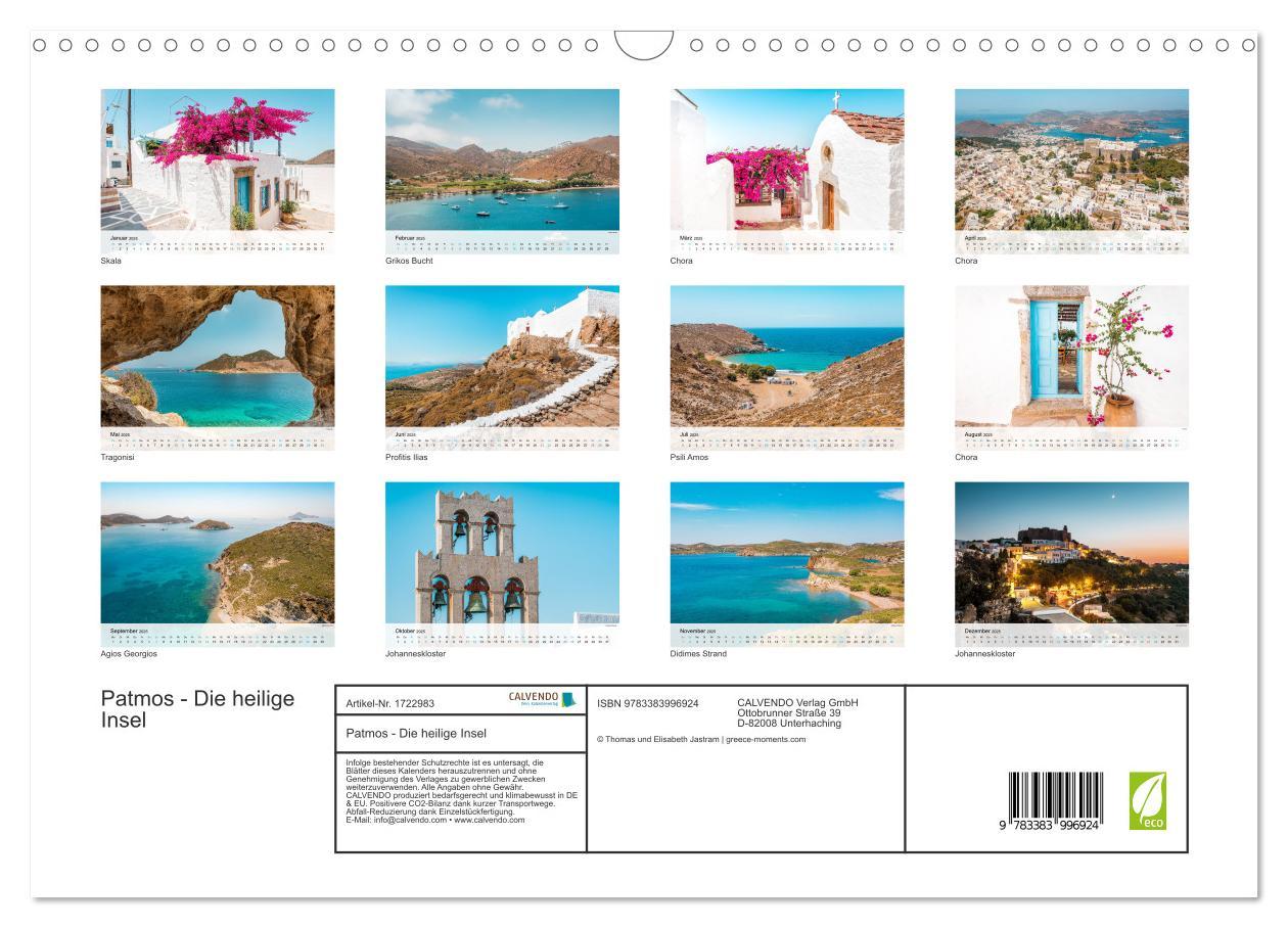 Bild: 9783383996924 | Patmos - Die heilige Insel (Wandkalender 2025 DIN A3 quer),...