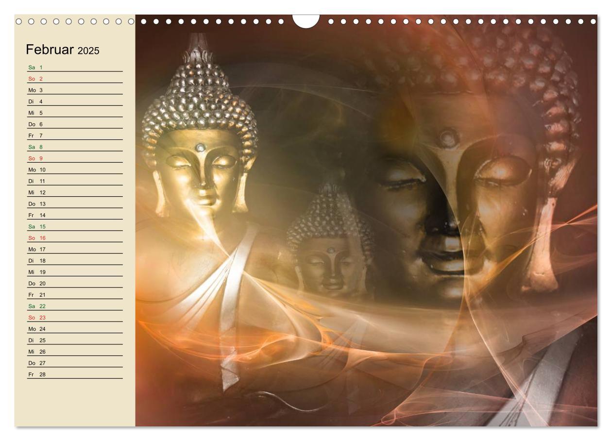 Bild: 9783435553952 | Buddha und Yin Yang (Wandkalender 2025 DIN A3 quer), CALVENDO...