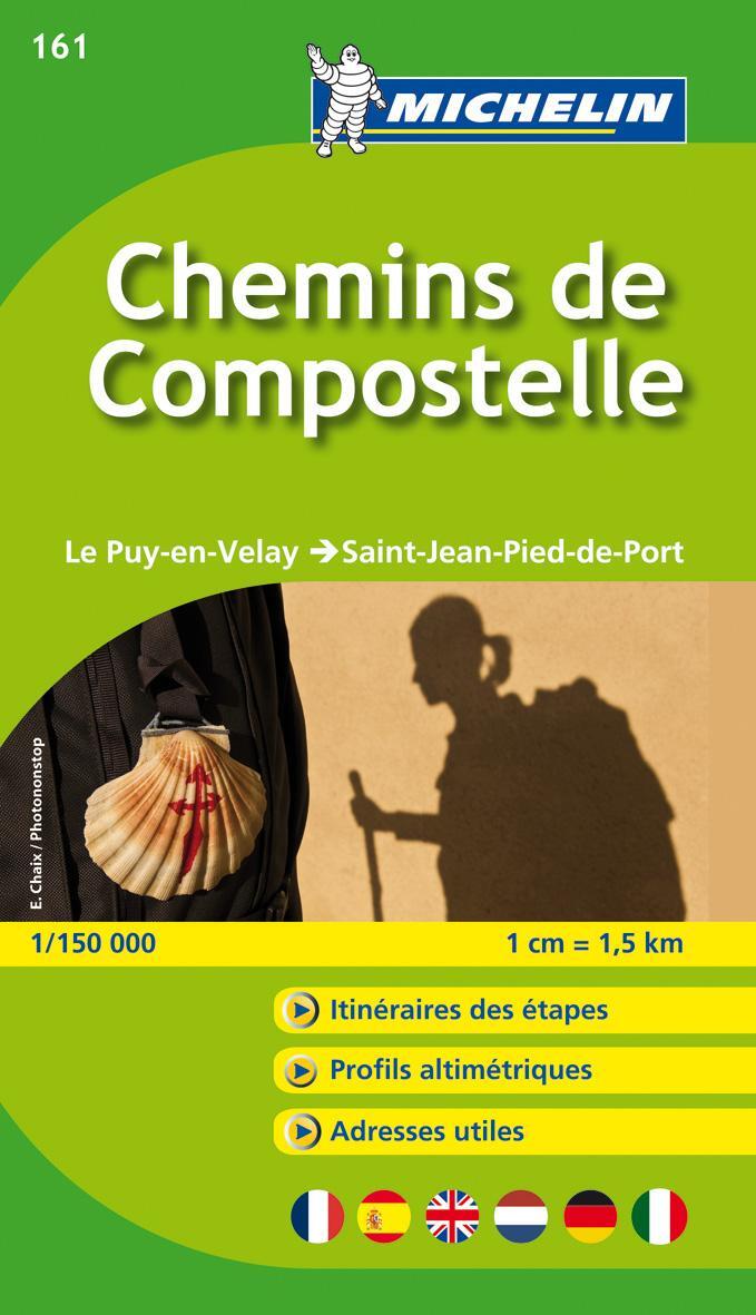 Cover: 9782067174016 | Le chemin de Compostelle - Zoom Map 161 | Map | (Land-)Karte | 2017