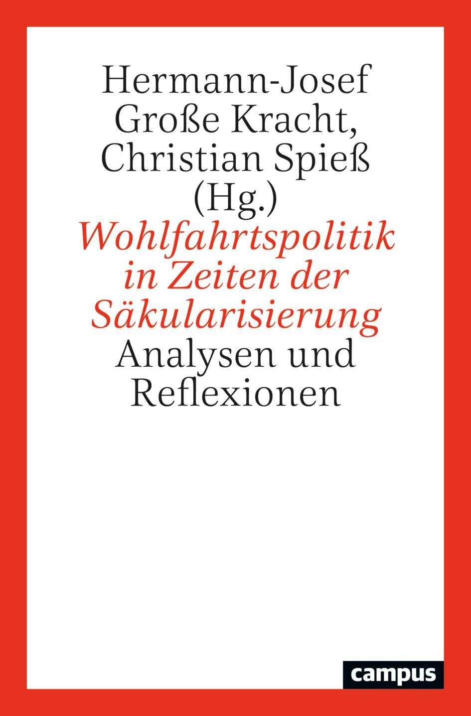 Cover: 9783593516622 | Wohlfahrtspolitik in Zeiten der Säkularisierung | Kracht (u. a.)