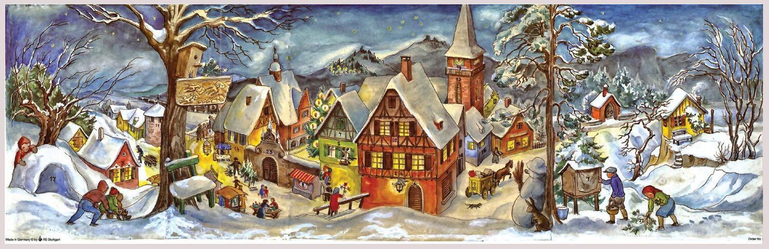 Cover: 4025985202658 | Adventskalender "Kleines Dorf im Winter" | Papier-Adventskalender