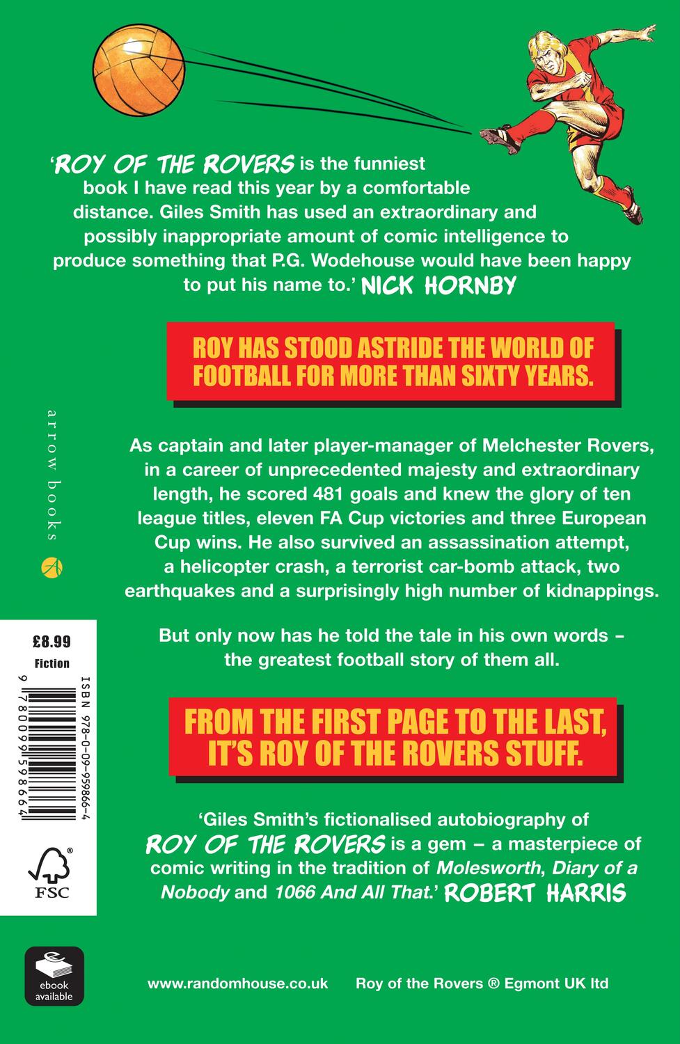 Rückseite: 9780099598664 | Roy of the Rovers: The Official Autobiography of Roy of the Rovers