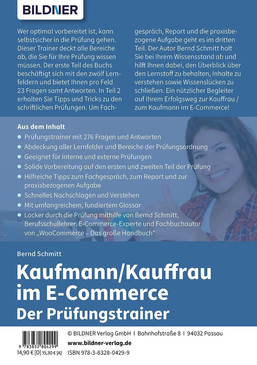 Rückseite: 9783832804299 | Kaufmann/Kauffrau im E-Commerce - der Prüfungstrainer | Bernd Schmitt