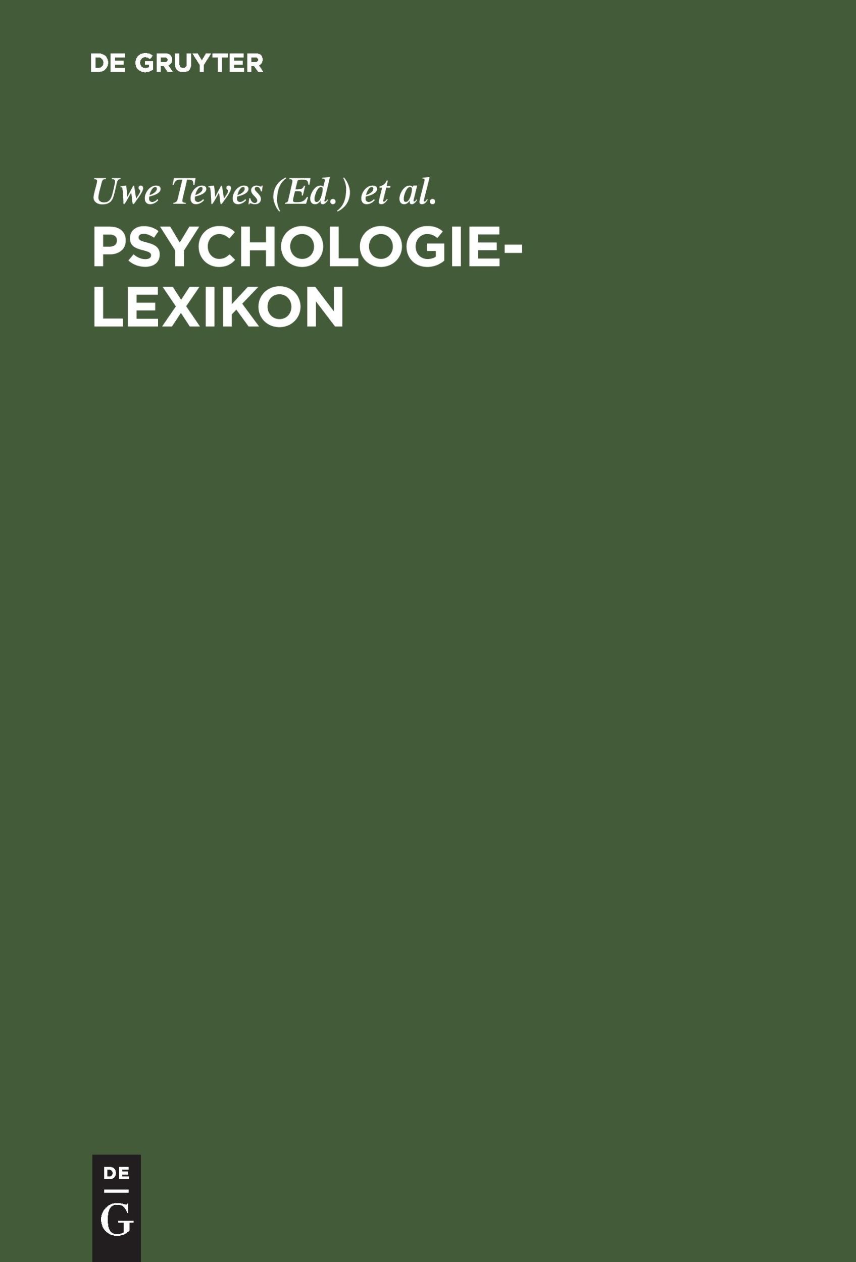 Cover: 9783486252293 | Psychologie-Lexikon | Klaus Wildgrube (u. a.) | Buch | 458 S. | 1999