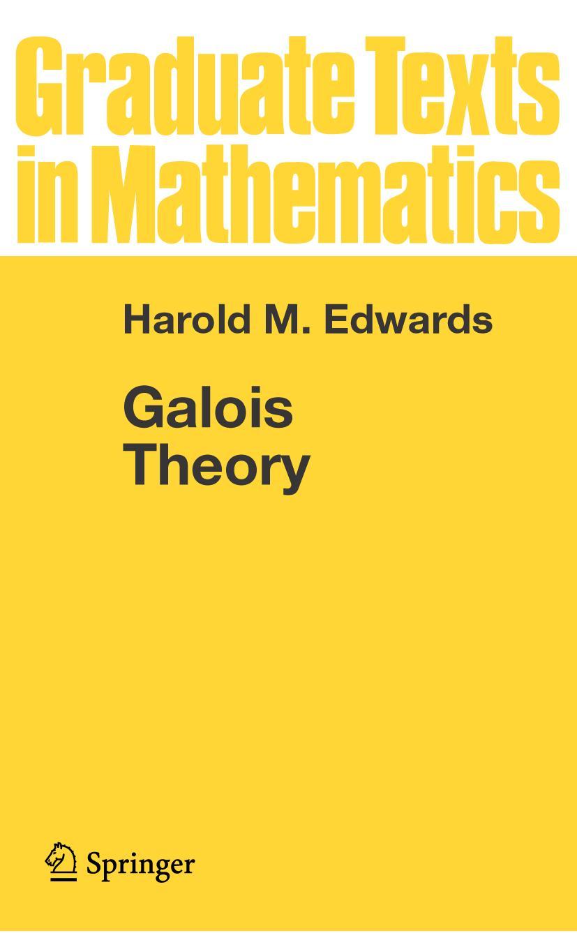 Cover: 9780387909806 | Galois Theory | Harold M. Edwards | Buch | xiv | Englisch | 1984