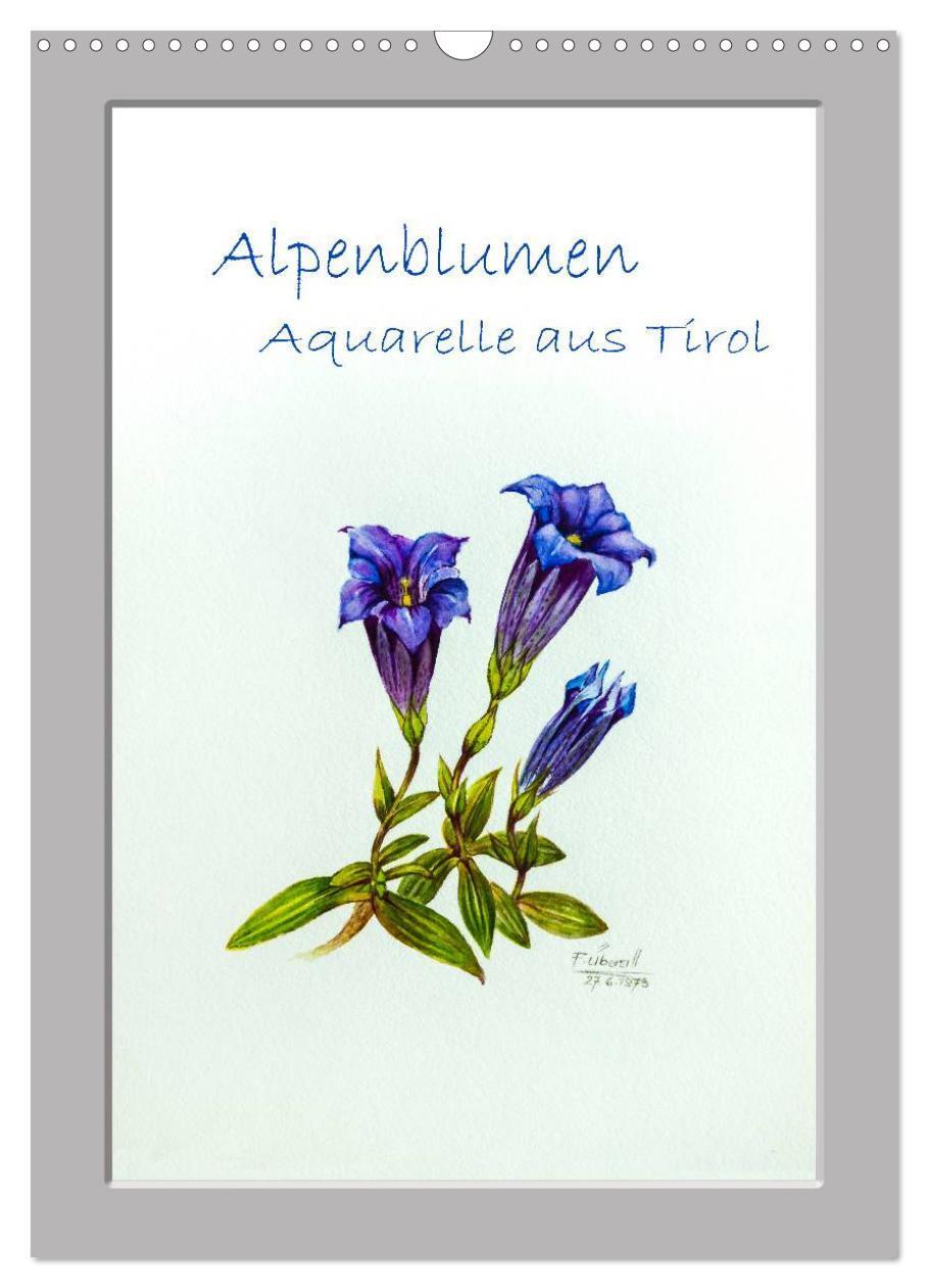 Cover: 9783383257742 | Alpenblumen Aquarelle aus Tirol (Wandkalender 2024 DIN A3 hoch),...