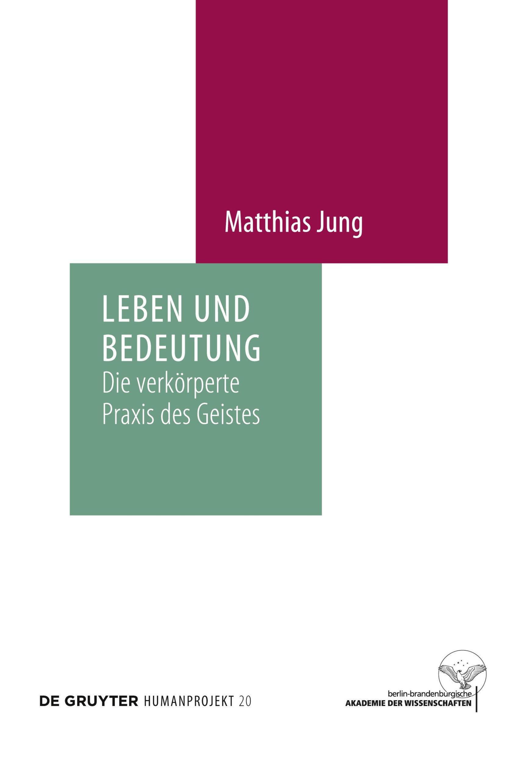 Cover: 9783111628516 | Leben und Bedeutung | Die verkörperte Praxis des Geistes | Jung | Buch