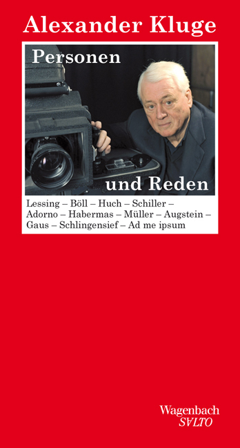 Cover: 9783803112828 | Personen und Reden | Alexander Kluge | Buch | 144 S. | Deutsch | 2012