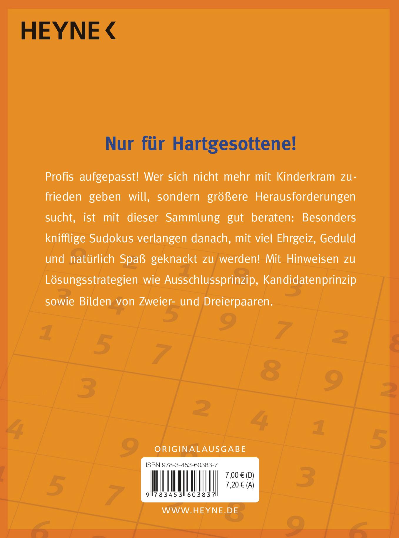 Bild: 9783453603837 | Hardcore-Sudoku | Taschenbuch | 256 S. | Deutsch | 2015 | Heyne