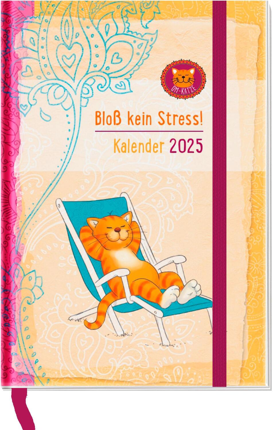 Cover: 4260308345203 | Taschenkalender 2025: Om-Katze: Bloß kein Stress! | Pattloch Verlag