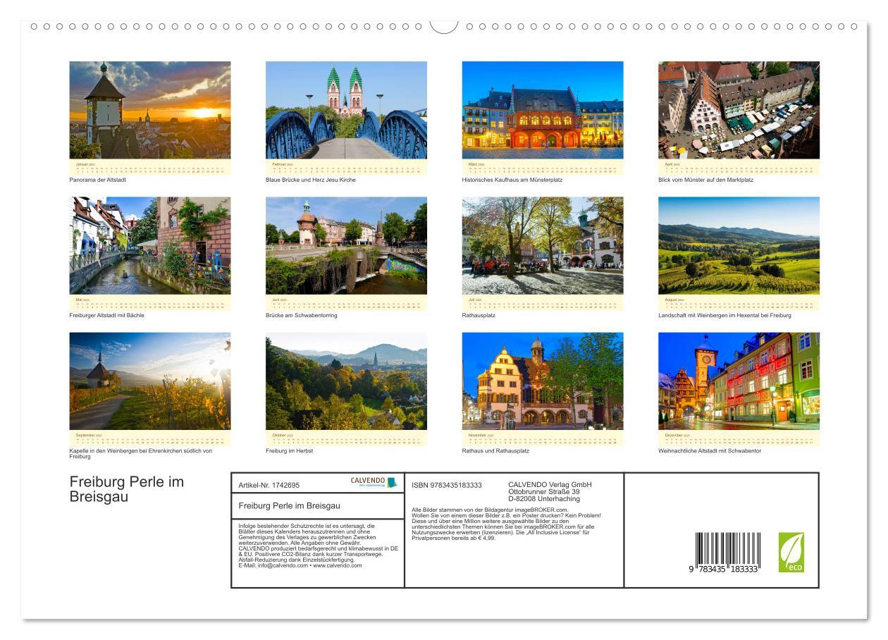 Bild: 9783435183333 | Freiburg Perle im Breisgau (hochwertiger Premium Wandkalender 2025...