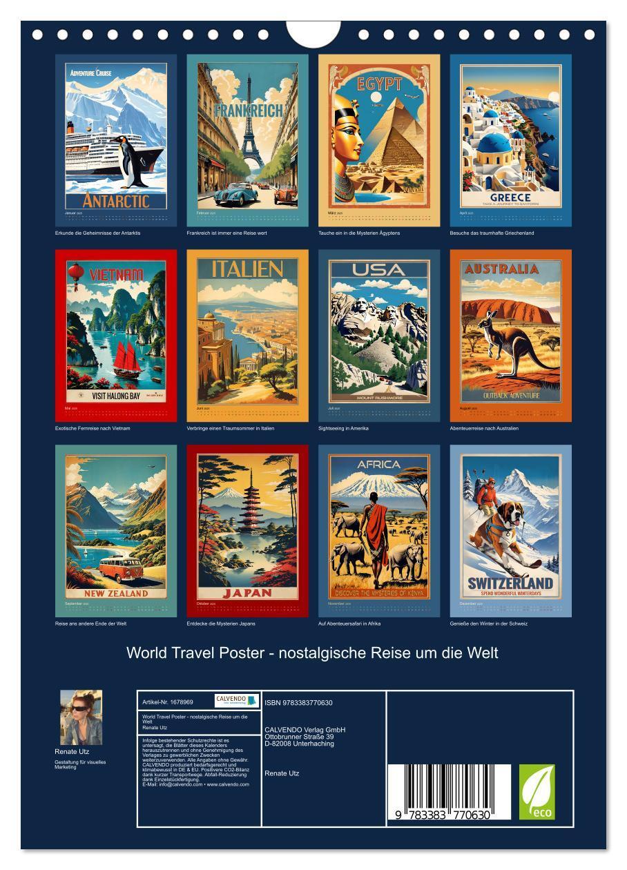 Bild: 9783383770630 | World Travel Poster - nostalgische Reise um die Welt (Wandkalender...