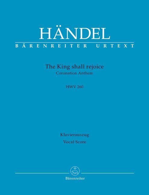 Cover: 9790006562220 | The King shall rejoice, Klavierauszug | Georg Friedrich Händel | 2016