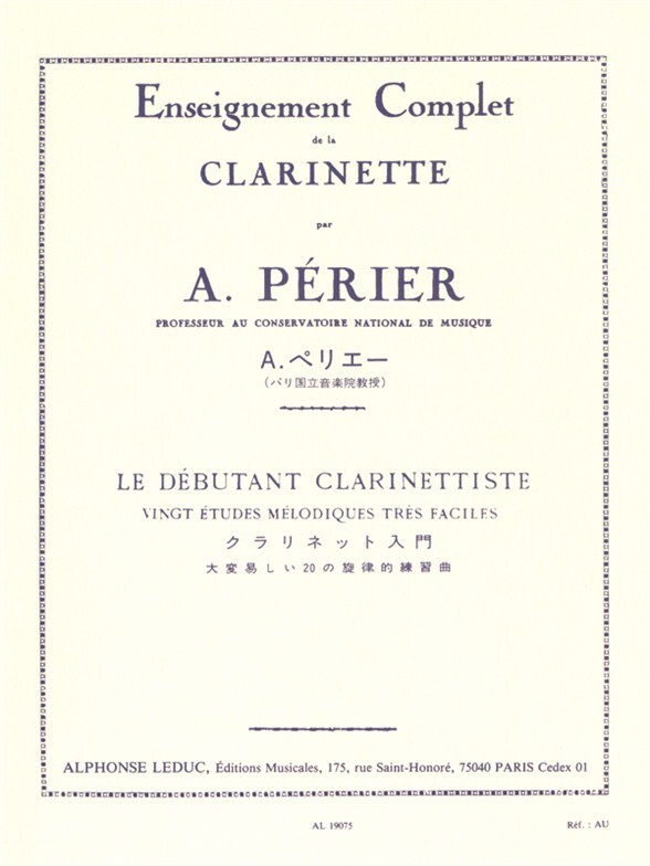 Cover: 9790046190759 | Debutant Clarinettiste | Perier | Buch | Alphonse Leduc