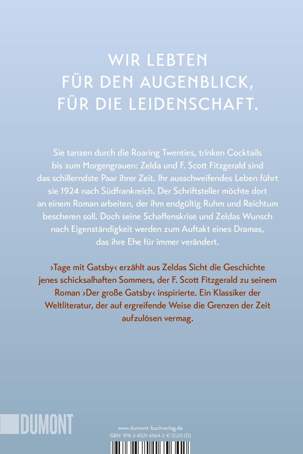 Rückseite: 9783832165642 | Tage mit Gatsby | Roman | Joséphine Nicolas | Taschenbuch | Deutsch