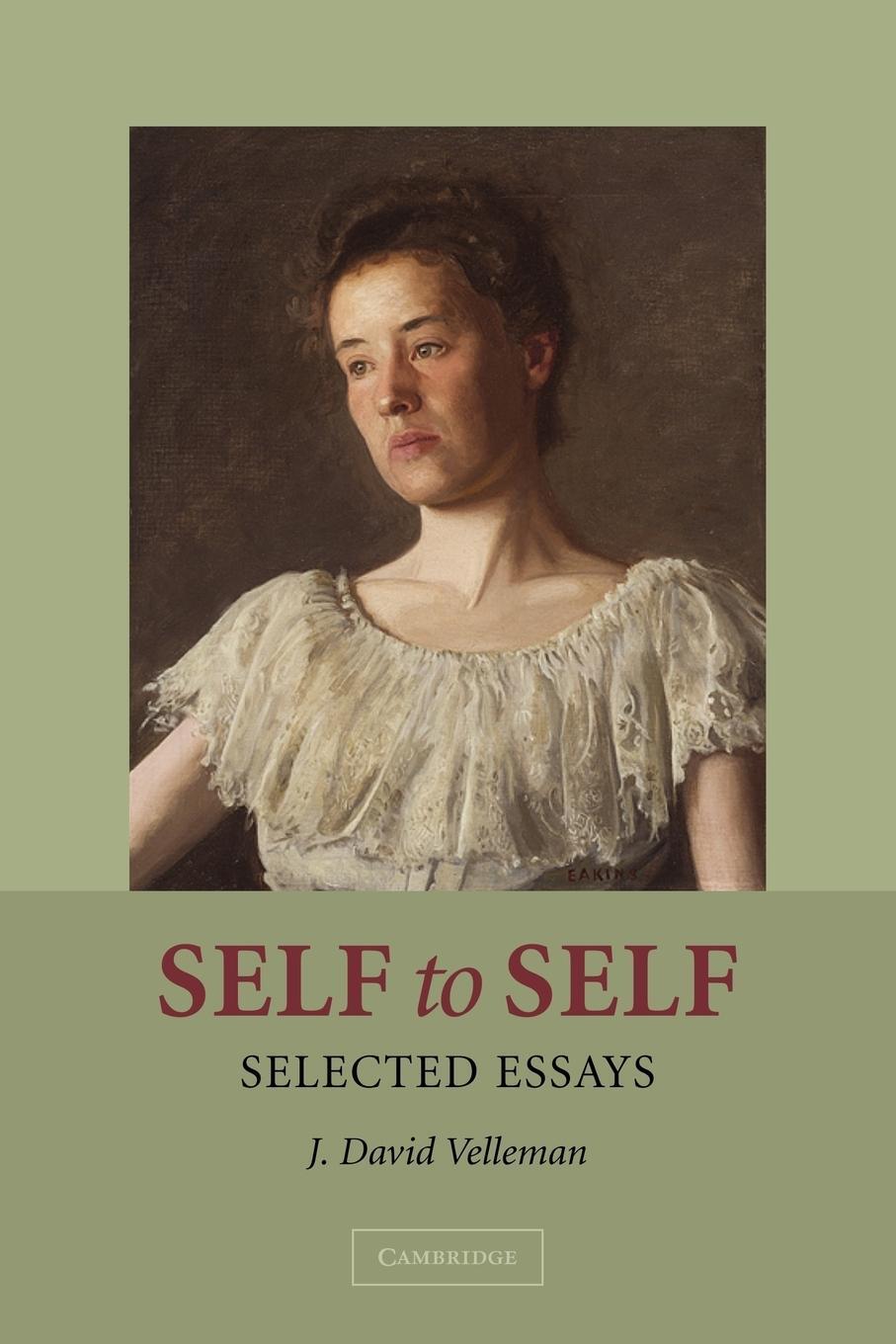 Cover: 9780521670241 | Self to Self | Selected Essays | J. David Velleman | Taschenbuch