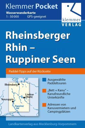 Cover: 9783940175373 | Klemmer Pocket Wasserwanderkarte Rheinsberger Rhin  Ruppiner Seen...