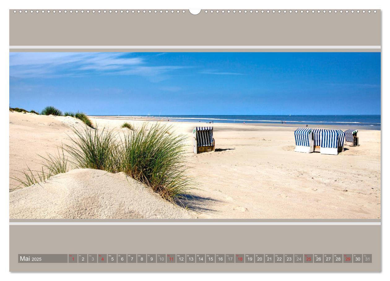 Bild: 9783435485123 | Strandblicke Borkum und Norderney (Wandkalender 2025 DIN A2 quer),...