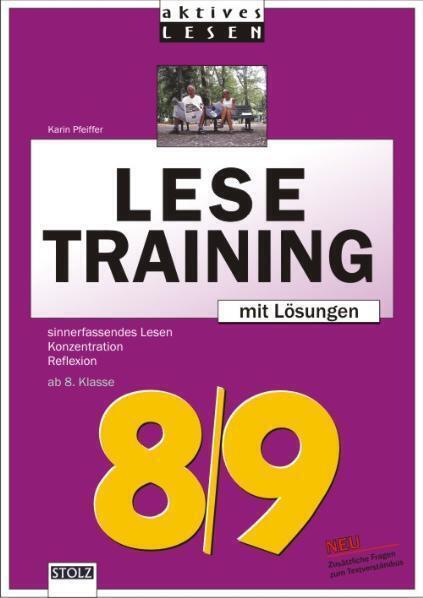Cover: 9783897782877 | Lesetraining 8/9 | Karin Pfeiffer | Broschüre | 46 S. | Deutsch | 2006